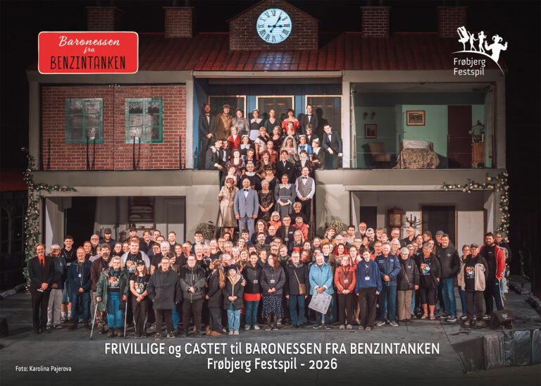 Frivillige og Castet til Baronessen fra Benzintanken 2026